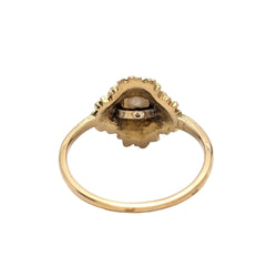 Bague en or jaune et perle