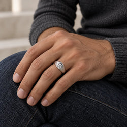 Bague Jonc en or blanc et diamant