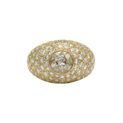 Bague Dôme en or jaune et diamants