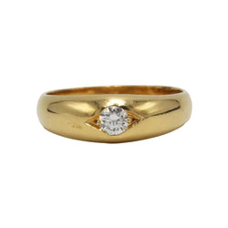Bague Jonc en or jaune et diamant