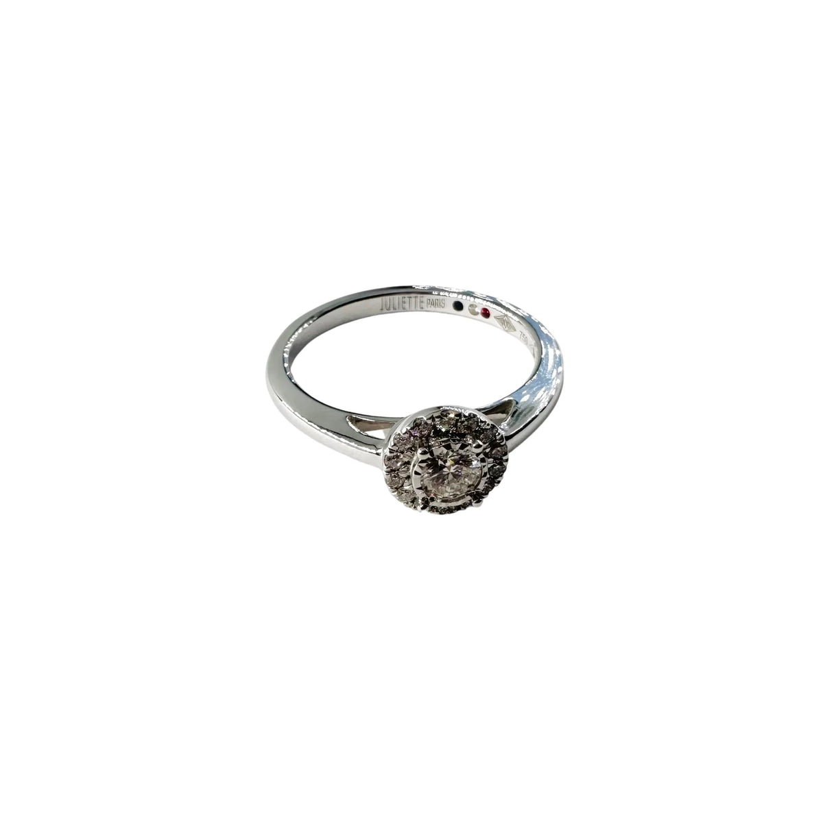 Bague Solitaire JULIETTE en or blanc et diamants