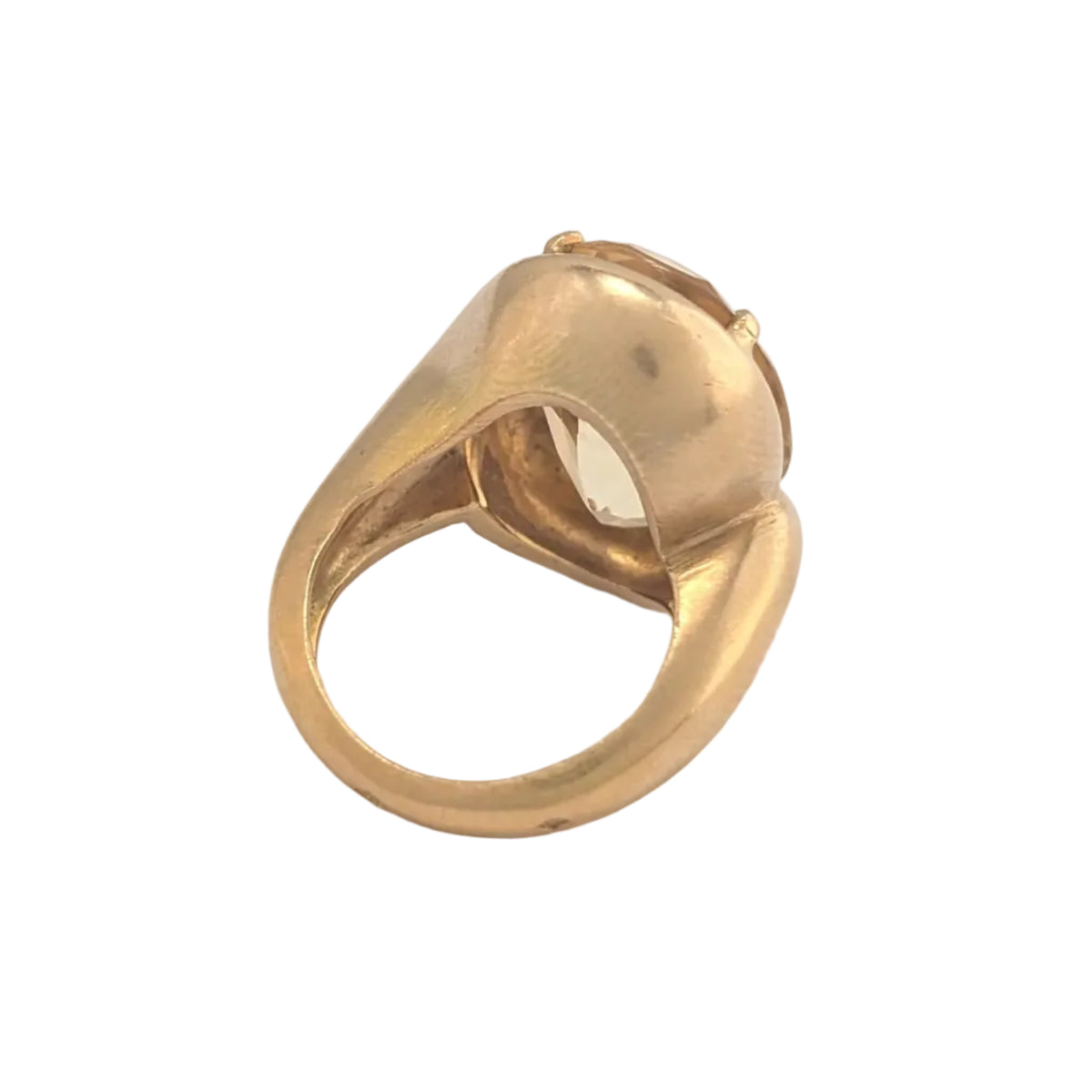 Bague Cocktail en or jaune et citrine