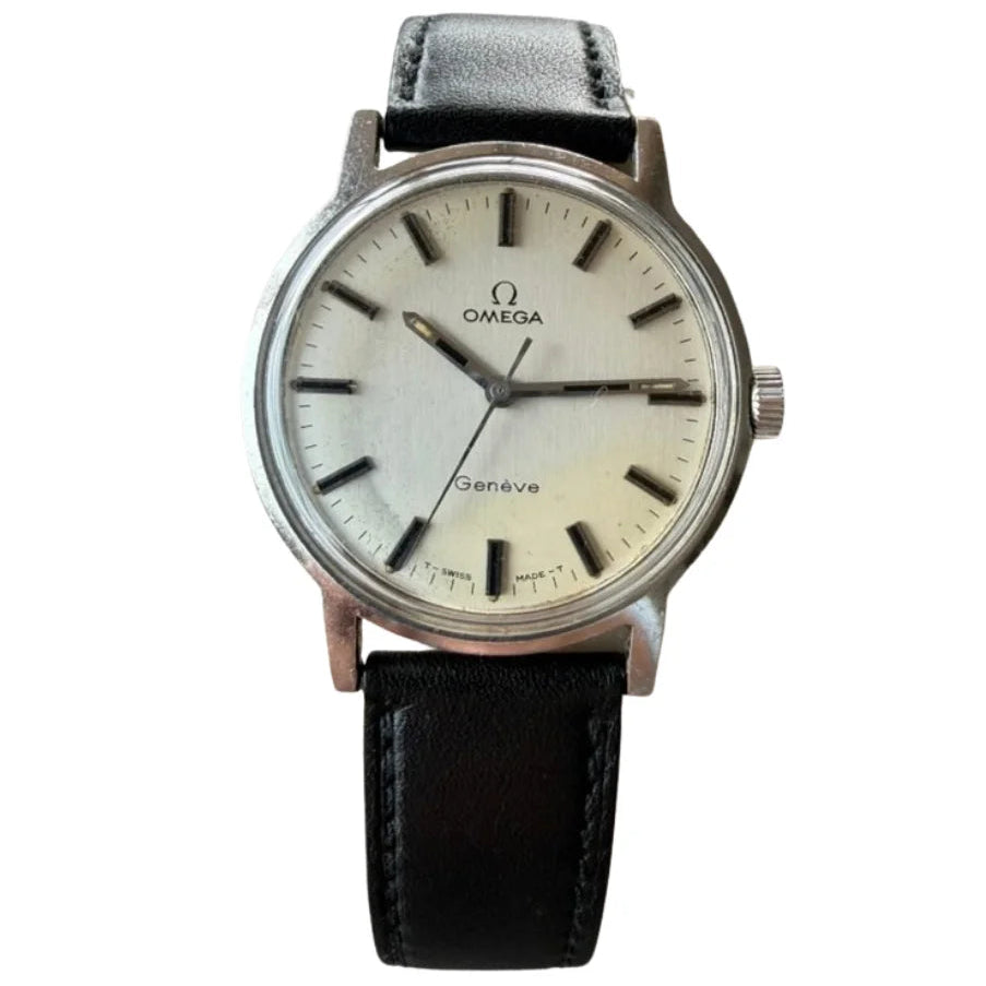Montre OMÉGA GENÈVE en acier et cuir