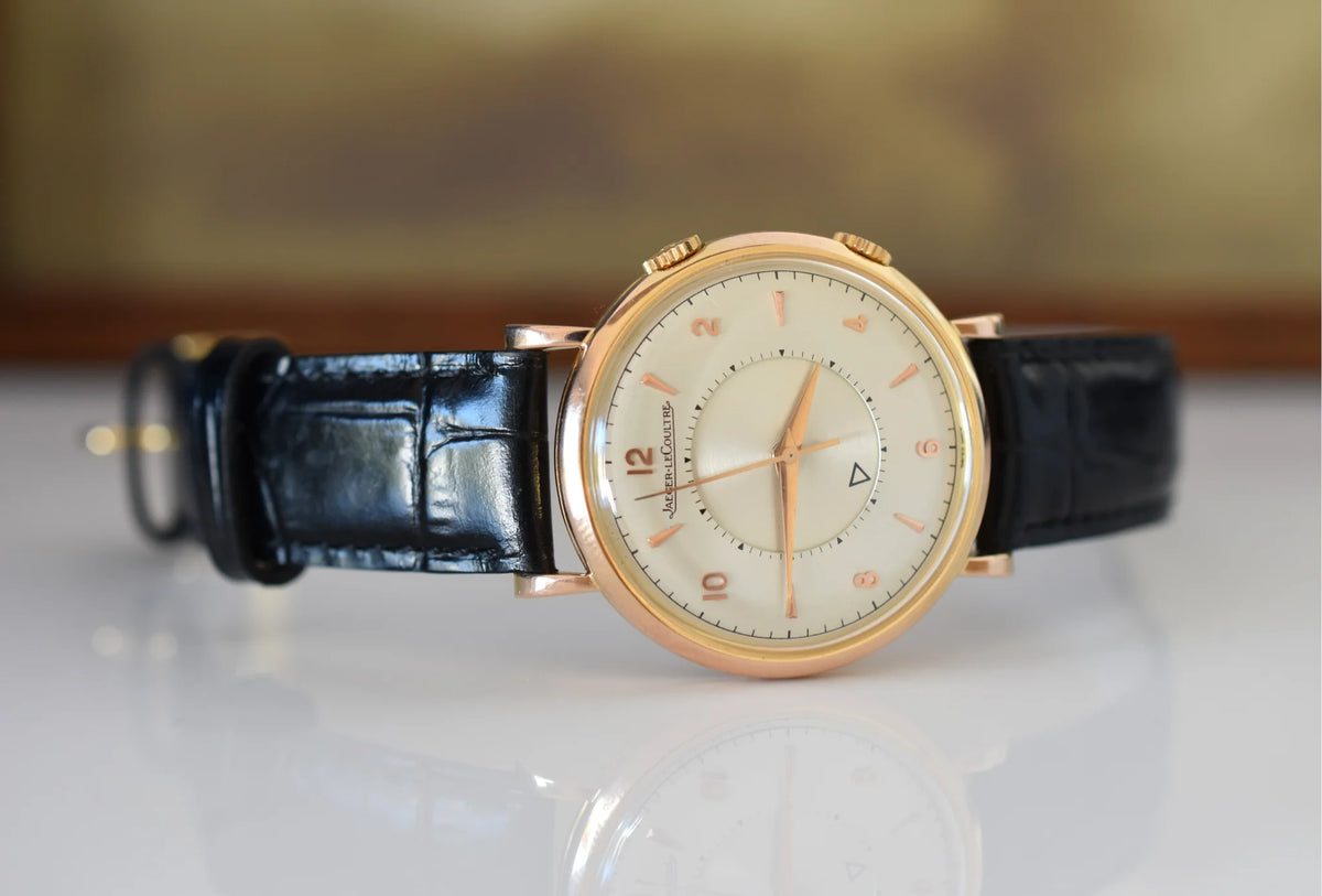 Montre  JAEGER-LECOULTRE MEMOVOX REF. 3151  en or rose 18 COMPLICATION REVEIL - CAL. P489/1 - circa 1952