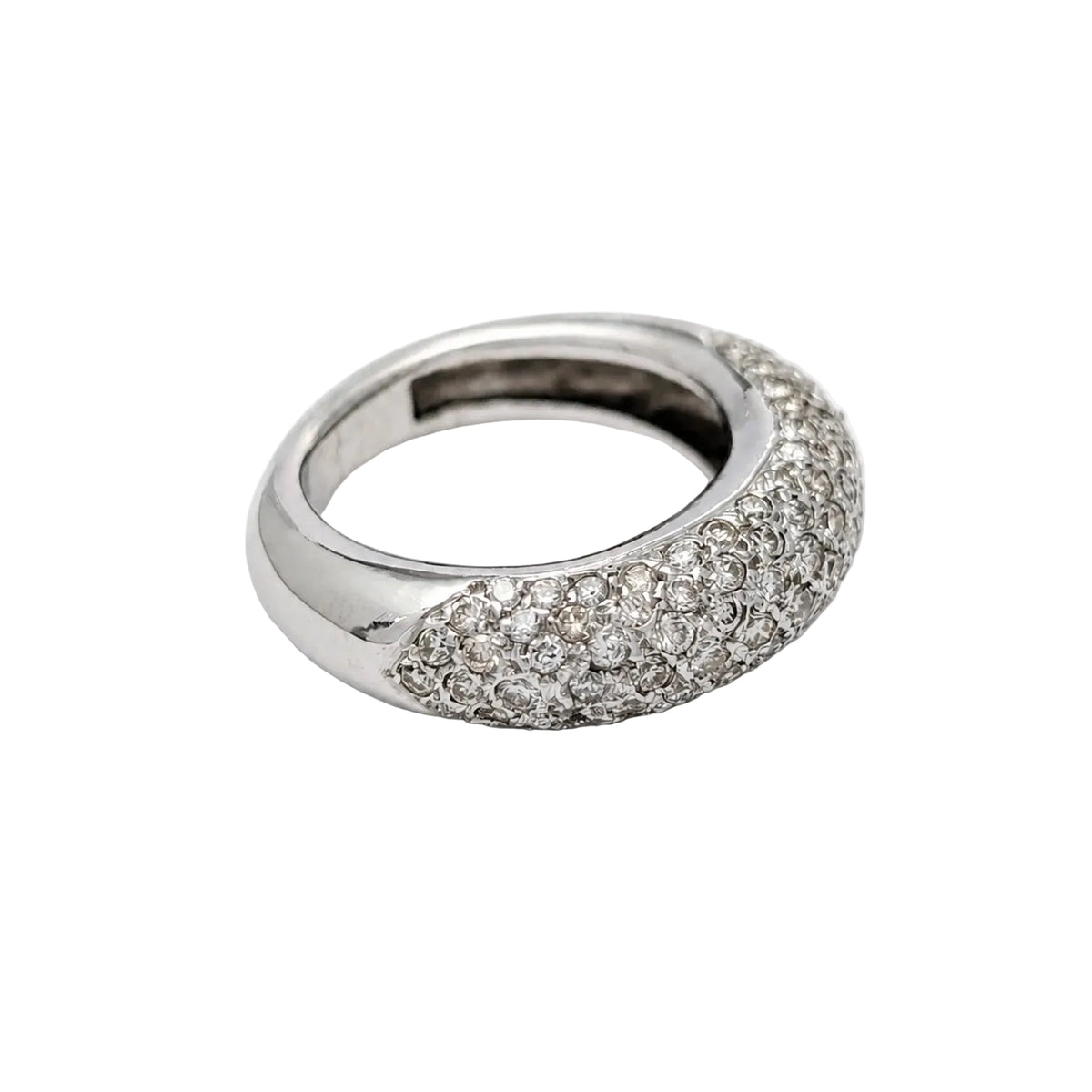 Bague Jonc en or blanc et diamants