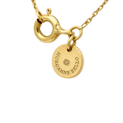 Collier Pendentif MORGANE BELLO en or jaune, quartz et diamant