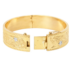Bracelet Manchette en or blanc et or jaune