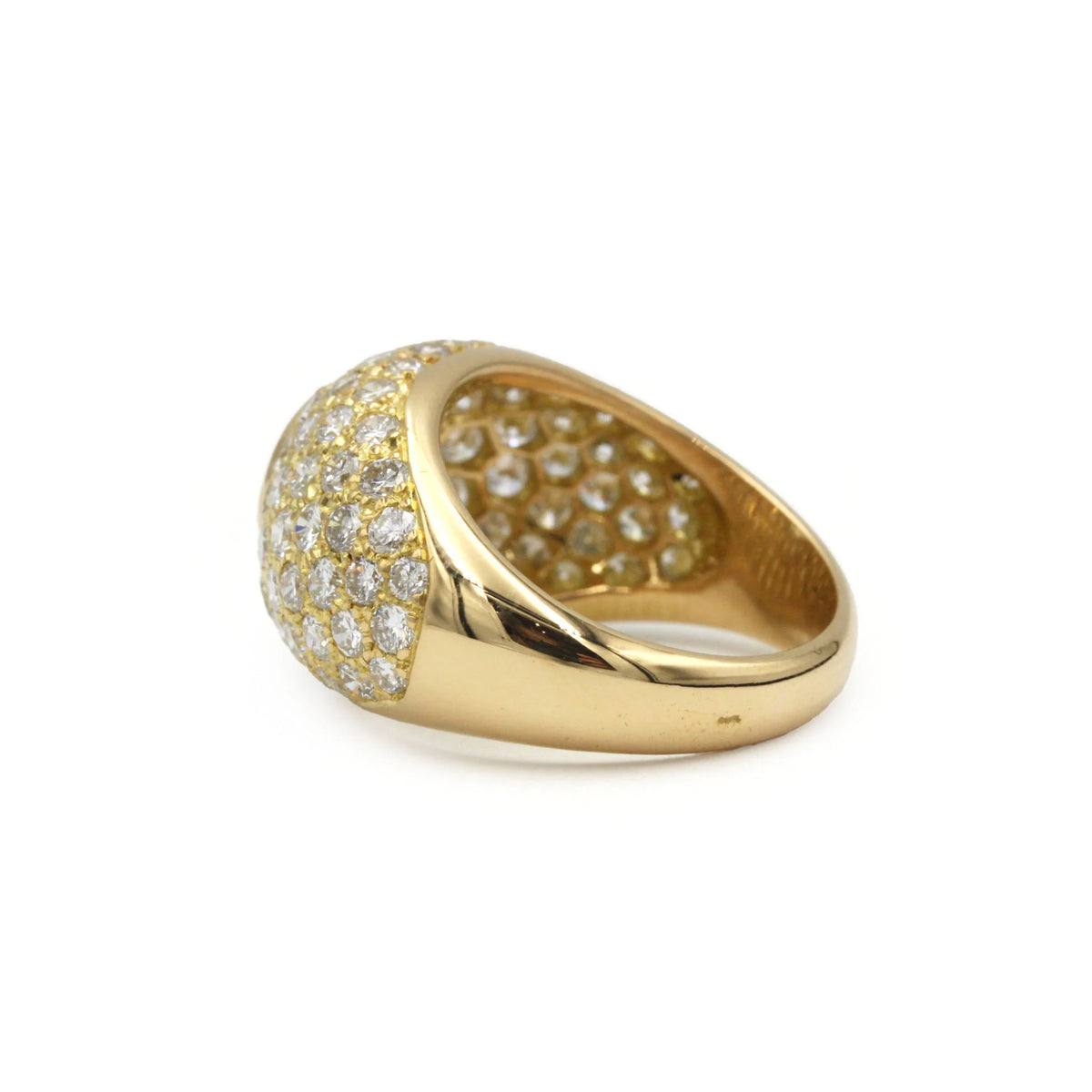 Bague Dôme en or jaune et diamants