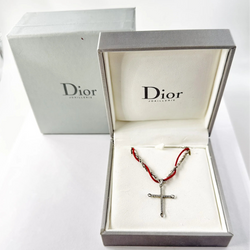Collier Pendentif DIOR Croix en argent et cordon