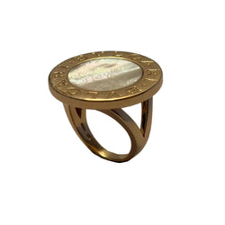 Bague BULGARI en or jaune et nacre