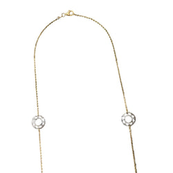 Collier Sautoir en or blanc et or jaune