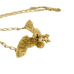 Collier Pendentif en or jaune et perle
