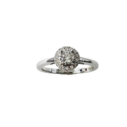 Bague Solitaire JULIETTE en or blanc et diamants