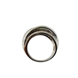 Bague Bandeau en or blanc et diamants