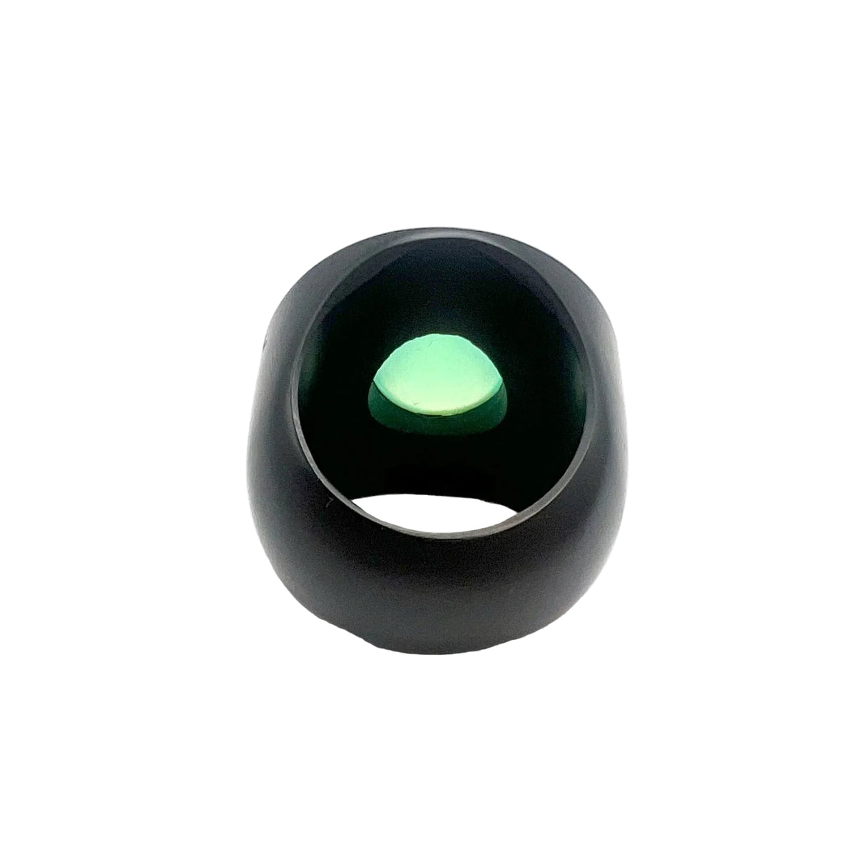Bague Cocktail STOFFEL en or jaune, onyx et chrysoprase verte