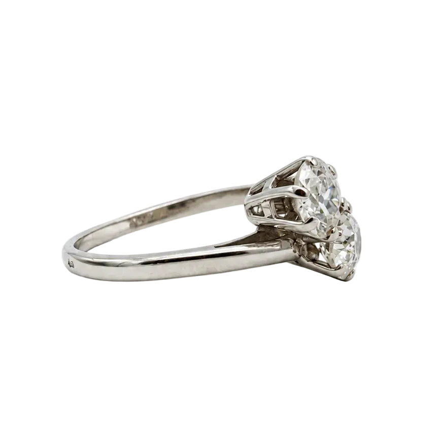 Bague Toi & Moi en or blanc et diamants