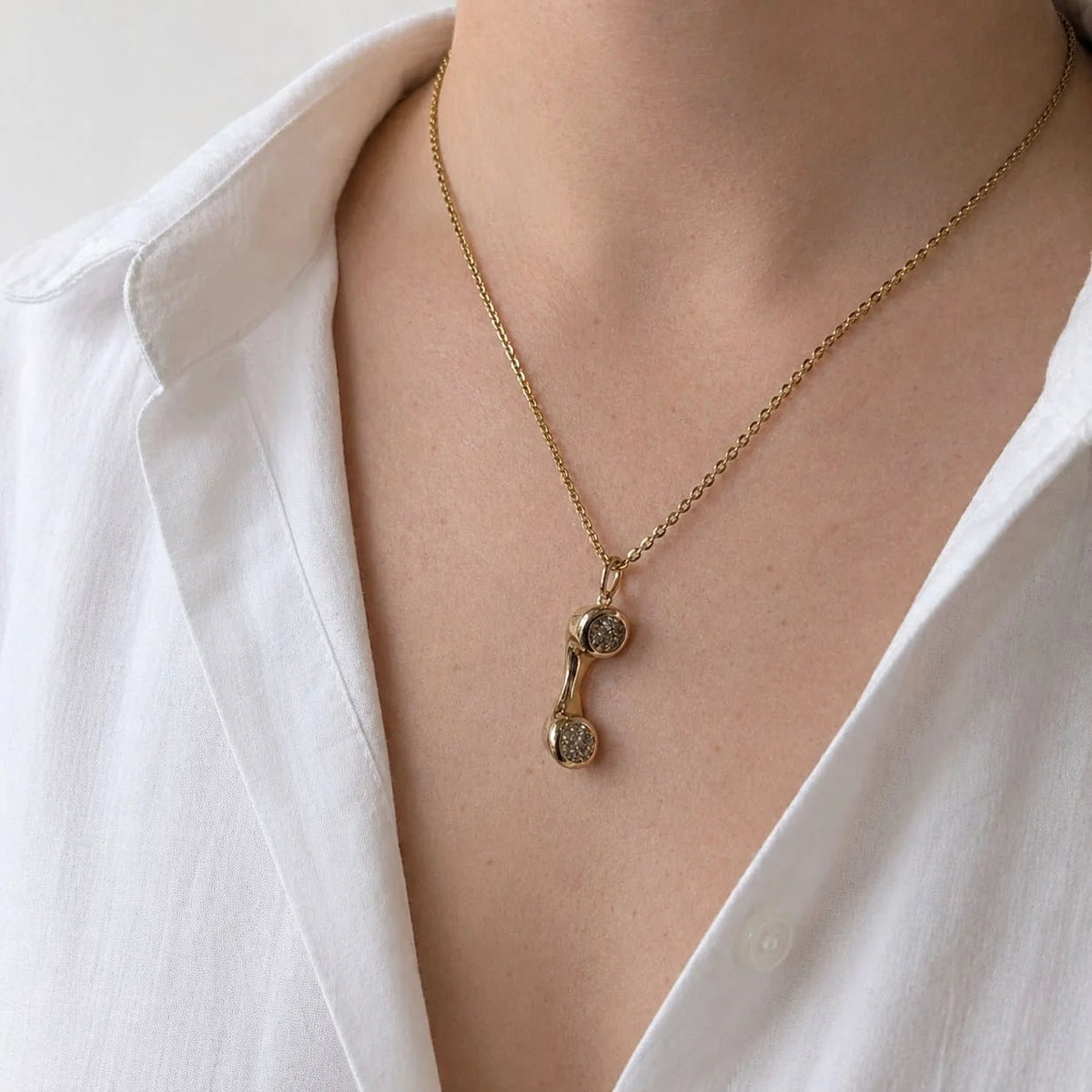 Pendentif en or jaune et diamants