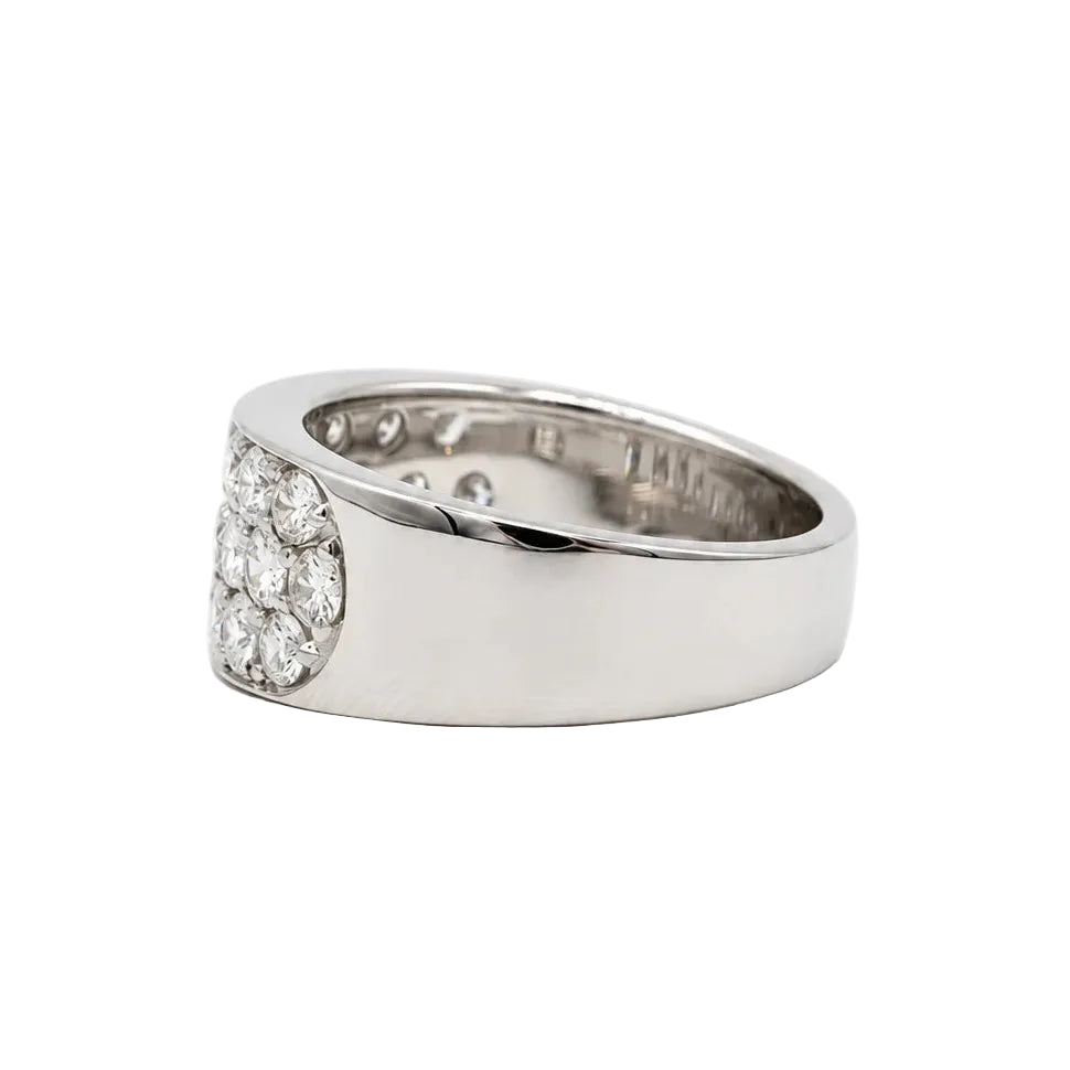 Bague Bandeau en or blanc et diamants