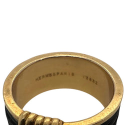Bague Bandeau HERMÈS en or jaune et crin