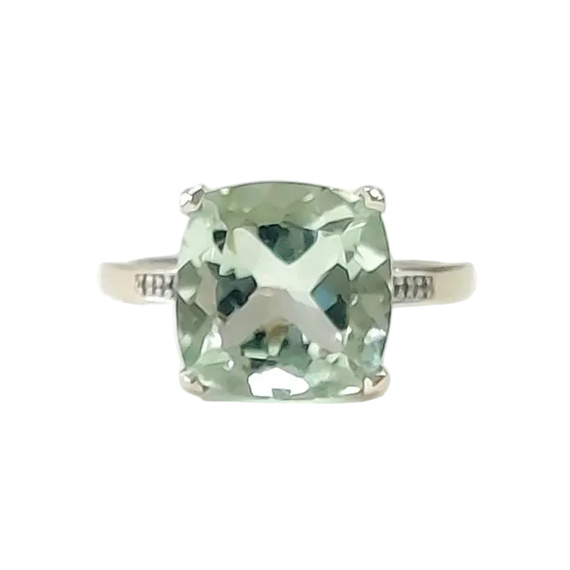 Bague Solitaire MAUBOUSSIN "Petit visage d'amour" en or blanc, améthyste et diamants