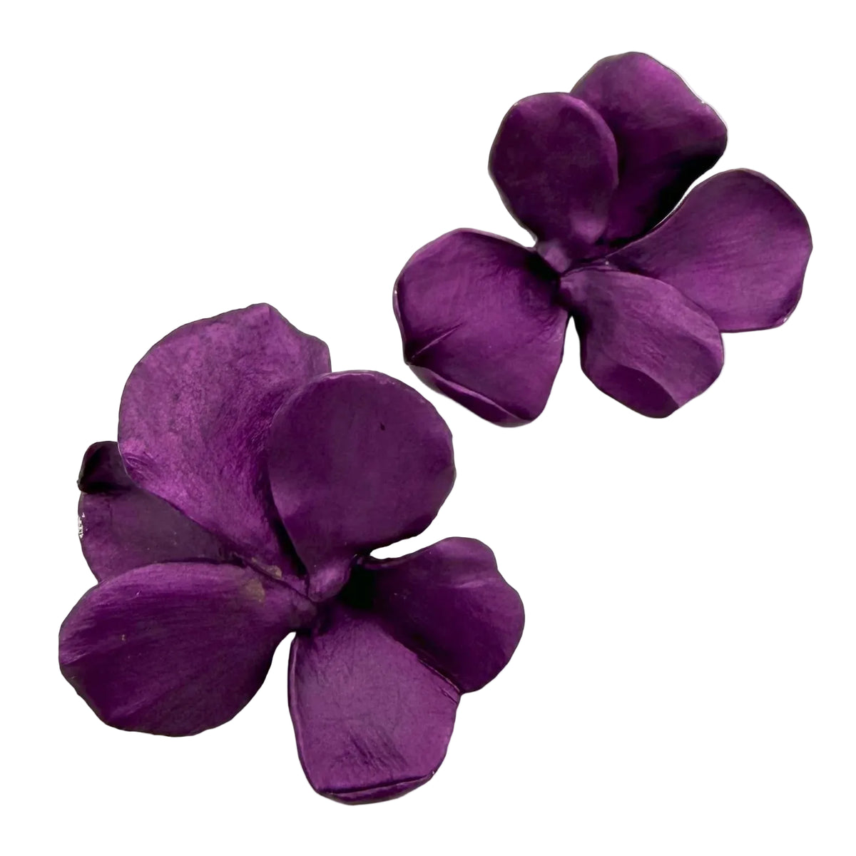 Boucles d'oreilles Clips JAR "Pansy" en or jaune et aluminium