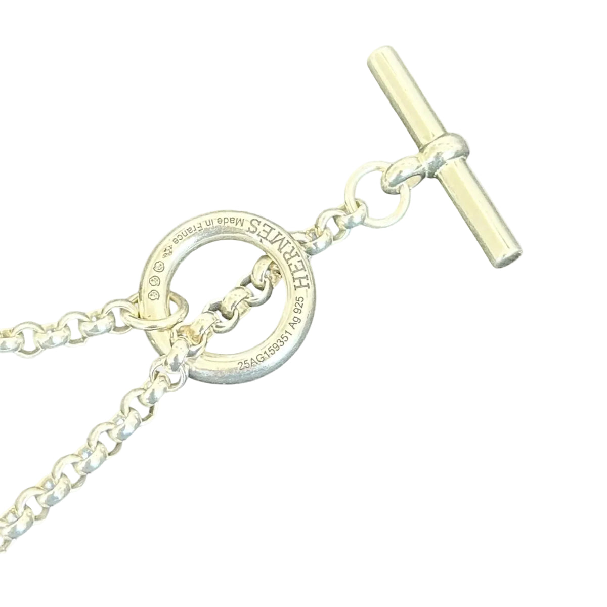 Collier Pendentif HERMÈS "Chaîne d'ancre enchaînée" GM en argent