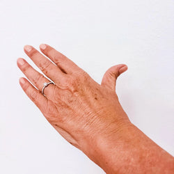Bague Solitaire en or blanc et diamants