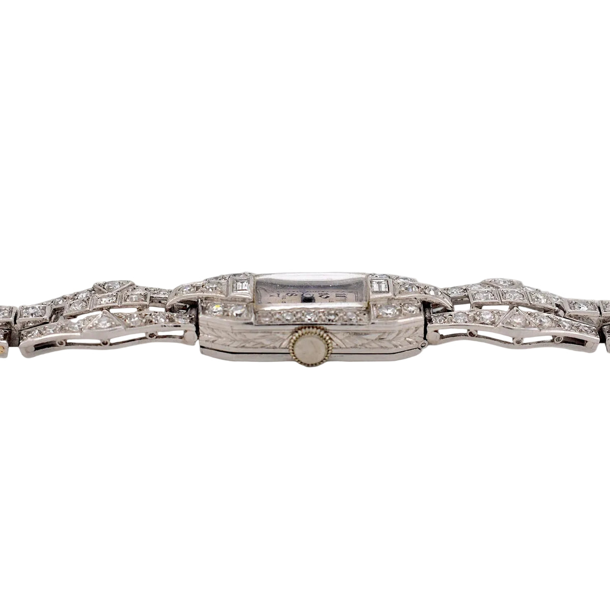 Montre en or blanc, platine et diamants