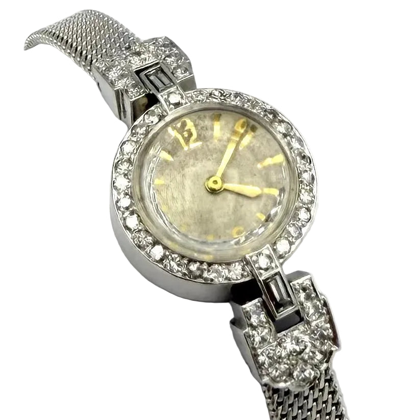 Montre JAEGER-LECOULTRE X GAY FRÈRES en platine et diamants