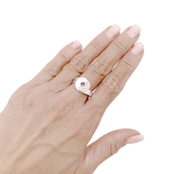 Bague Pavée DINH VAN "Double Sens" en or blanc et diamants