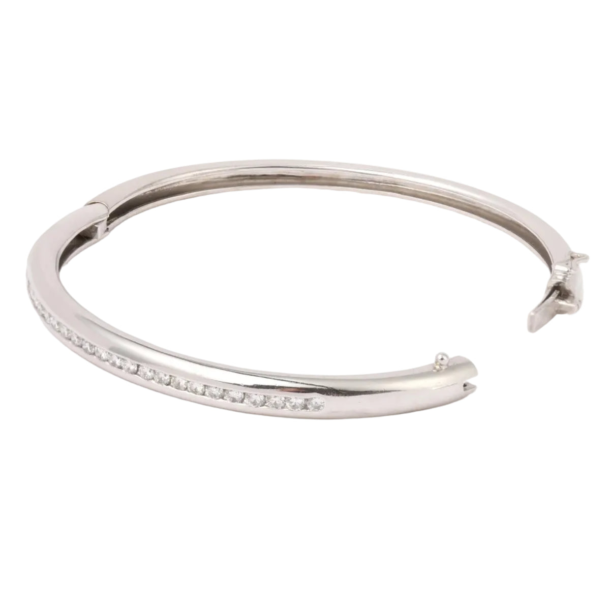 Bracelet Jonc en or blanc et diamants