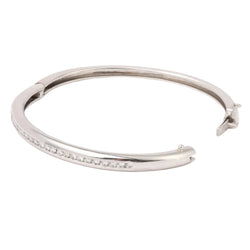 Bracelet Jonc en or blanc et diamants