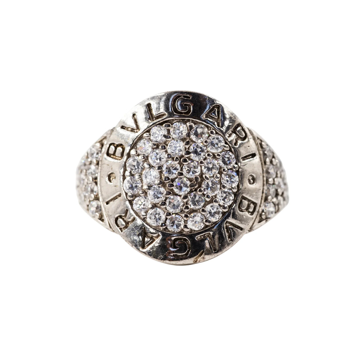 Bague BULGARI en or blanc et diamants
