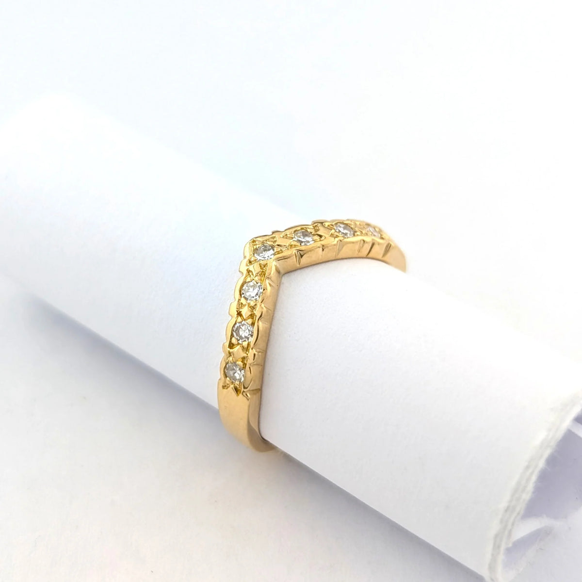 Bague en or jaune et diamants