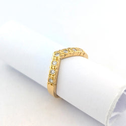 Bague en or jaune et diamants