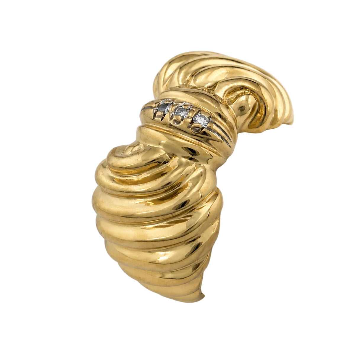 Bague en or jaune et diamants