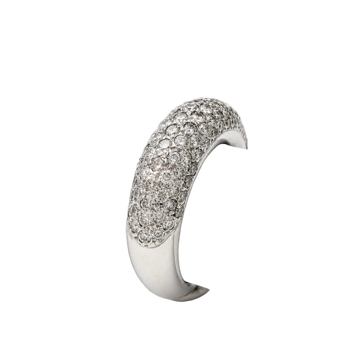 Bague Jonc en or blanc et diamants
