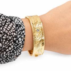 Bracelet Manchette en or blanc et or jaune