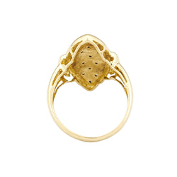 Bague Marquise en or jaune et diamants
