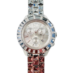 Montre DIOR "Christal" en acier, cristal saphir et diamants