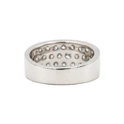 Bague Bandeau en or blanc et diamants