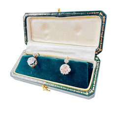 Boucles d'oreilles Dormeuses en or jaune et diamants