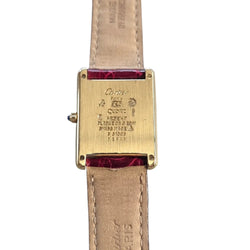 Montre CARTIER "Tank" en vermeil et cuir