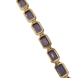 Bracelet Ligne en or jaune et tanzanites