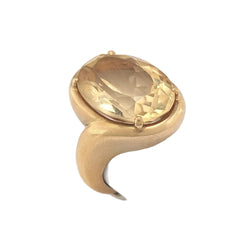 Bague Cocktail en or jaune et citrine