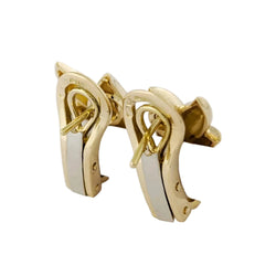 Boucles d’oreilles Clips en or jaune, saphirs et diamants