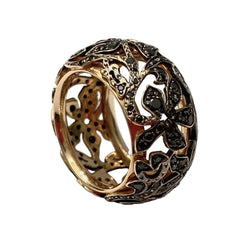 Bague Bandeau POMELLATO "Arabesque" en or rose et diamants