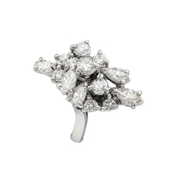 Bague en or blanc et diamants