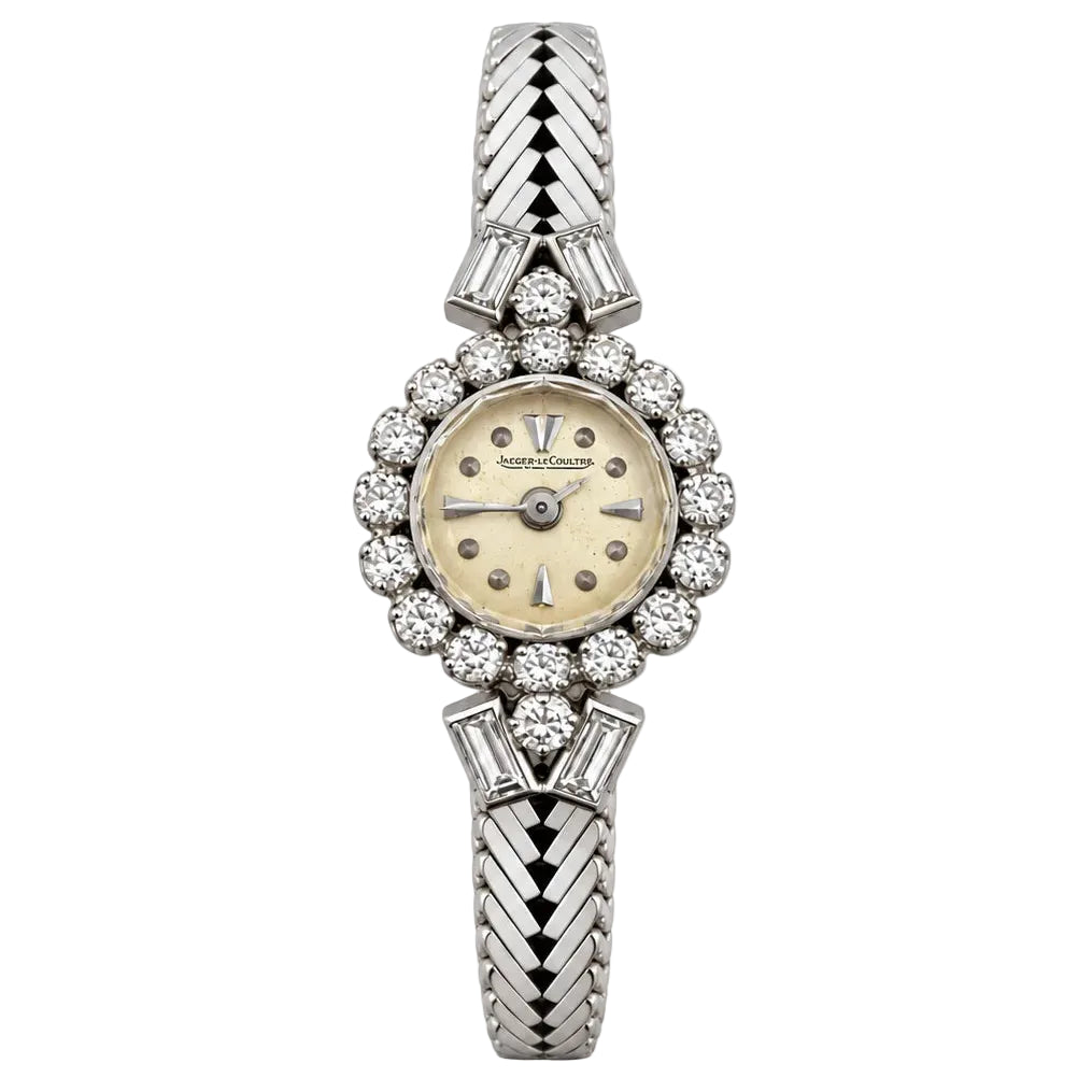 Montre JAEGE-LECOULTRE en or blanc et diamants