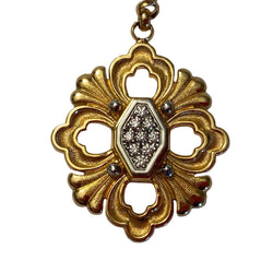 Boucles d'oreilles Pendantes BUCCELLATI Opéra en or blanc, or jaune et diamants